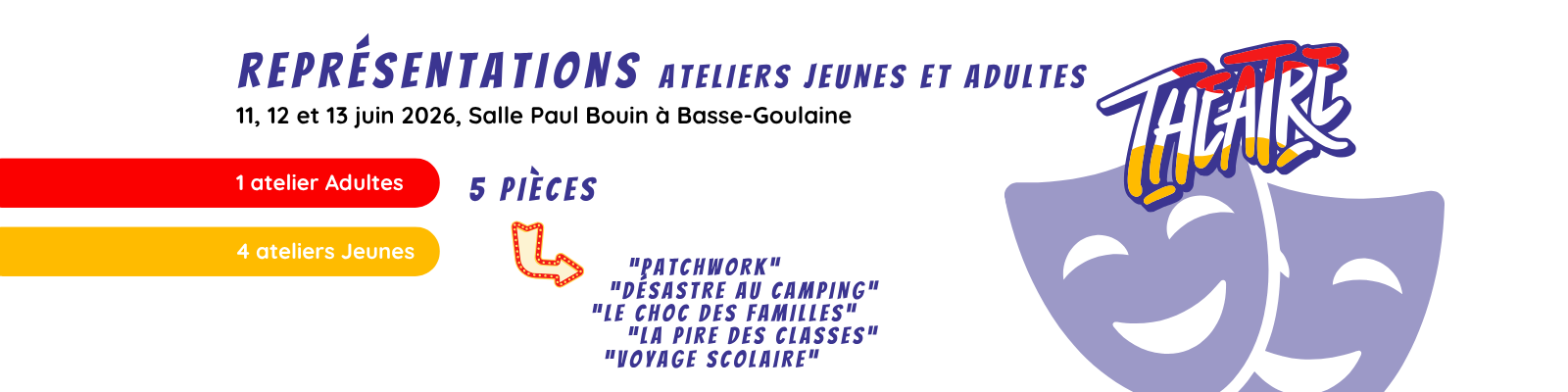 Représentations des ateliers jeunes et adultes 2026
